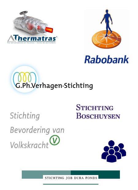 Logo's van sponsors en donateurs van Maasgroep 18